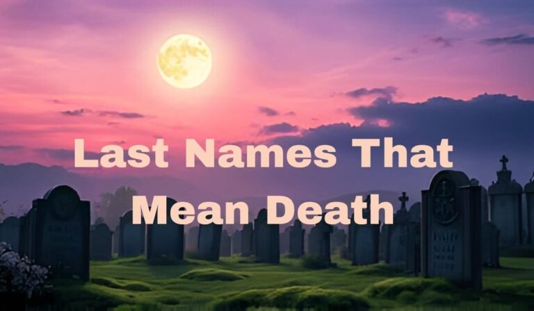 Last Names That Mean Death