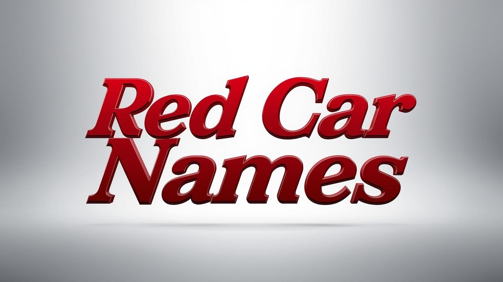 Red Car Names