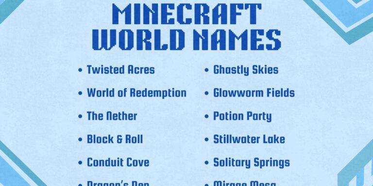 minecraft world names